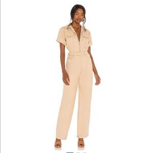 WeWoreWhat Flight Suit Khaki Jumpsuit Size M